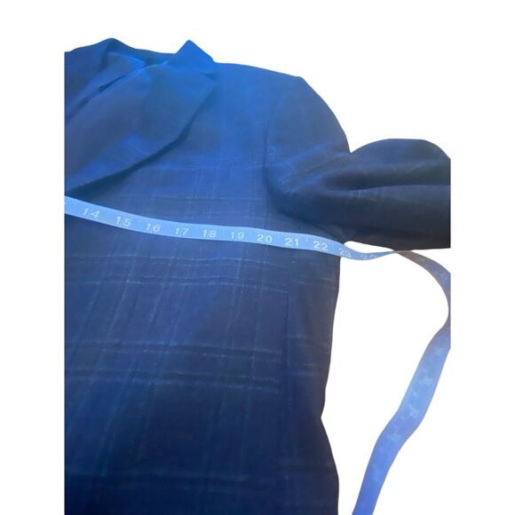 Jos A Bank 1905 Brrr Comfort Tailored Wool Blazer Navy Windowpane Men’s 44L - Picture 15 of 16